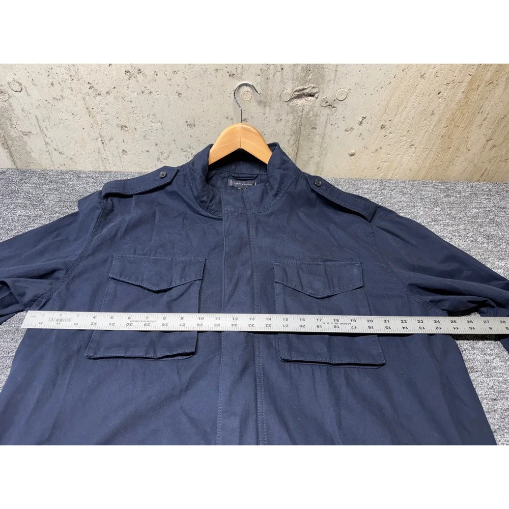 Tommy Hilfiger Mens Navy Blue Cotton Field Jacket XL XM04553 400 DWS NEW